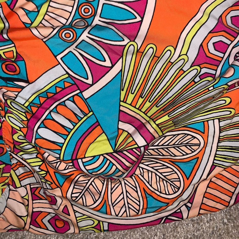 Cremieux Orange Multicolor Swim Coverup size M - Picture 6 of 10